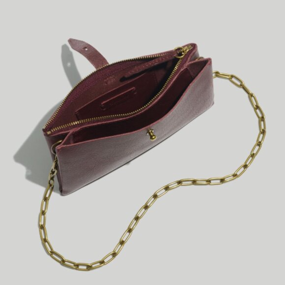 Madewell The Transport Accordion Crossbody in Dark Cabernet - Picture 2 of 8